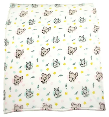 Produktbild von Disney Bambi Flanell Wohndecke warme Kuscheldecke 110x150 cm