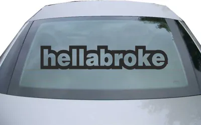 Produktbild von Indigos UG - Aufkleber Heckscheibe & Motorklappe DE2883 - schwarz - 600x114 mm - Hellabroke - Fisch - Auto Scheiben Fenster Heckklappe Tuning Racing JDM - Die cut