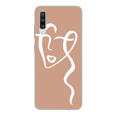 Produktbild von MuchoWow® Handyhülle Schutzhülle Hülle für Samsung Galaxy A70 Frau - Gesicht - Abstrakt Silikon Softcase Handy Hülle - Schutzhaube
