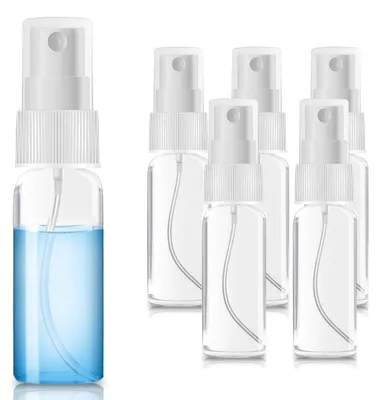 Immagine prodotto di Set di 6 flaconi spray vuoti da 15 ml, bianchi, ideali per viaggi, con nebulizzatore ricaricabile