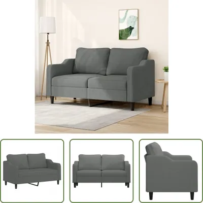 Produktbild von The Living Store 2-Sitzer-Sofa Dunkelgrau 140 cm Stoff