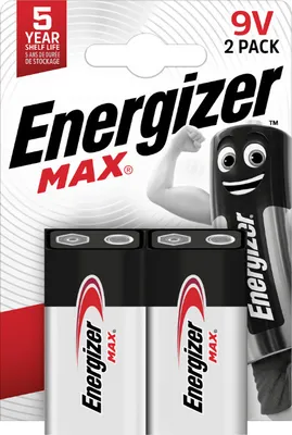 Obrázok produktu pre Batérie Energizer MAX 9V 2 ks