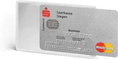 Produktbild von RFID Kreditkartenhülle 3 Stück, Beidseitiger Schutz 13,56 MHz, Für Bankkarten Und Ausweise Im Scheckkartenformat