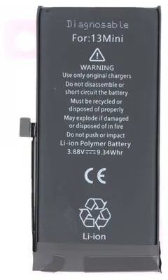Produktbild von Avizar, Diagnose-Akku iPhone 13 Mini 3,88V 2406mAh, Schwarz