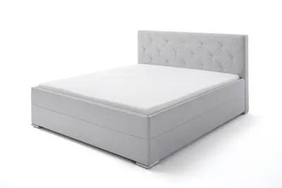 Produktbild von Meise Möbel Chicago Posterbett Metallfuß in Chromoptik Kopfteil gesteppt