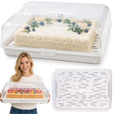 Image de Boîte rectangulaire portable pour pâtisseries, grande taille