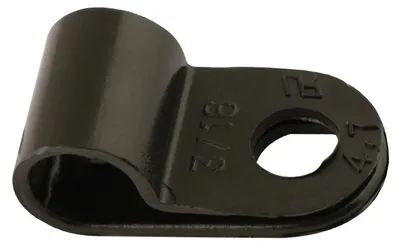 Zdjęcie produktu dla Zacisk nylonowy P, czarny, 4,8 mm, 100 sztuk