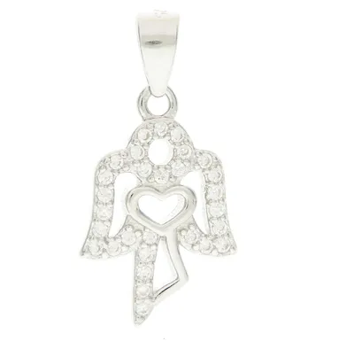 Image de Pendentif en argent avec zircons Andílek AGH678