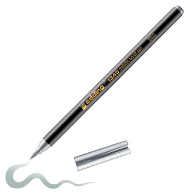 Obrázek produktu pro Edding 1340, Jemný / střední, 1 barva/barev, Stříbrná, Štětičkový hrot, 1 mm, 3 mm