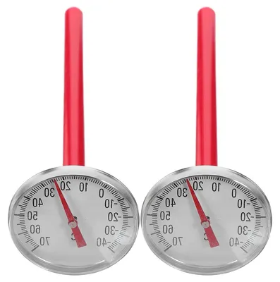 Productafbeelding van Auto Thermometer - Klimaatmeter - Temperatuur Meten - Batterijloos - 15 x 4 cm - Rood