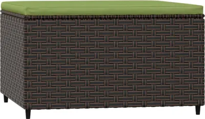 Obrázek produktu pro vidaXL Zahradní stolička s polštářem Brown Poly Rattan