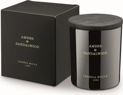 Obrázek produktu pro Vonná svíčka černá Amber & Sandalwood (Candle) 230 g