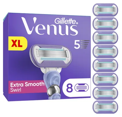Immagine prodotto di Gillette Venus Extra Smooth Swirl, Donne, Gillette, Vinus Smooth, Blu, Bianco, 8 pezzi
