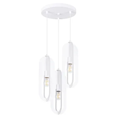 Obrázek produktu pro Závěsné svítidlo NICUS 3P White 3xE27 15W Steel 130x43x43cm Sollux Lighting