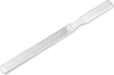 Zdjęcie produktu dla INF Pilnik do paznokci ze stali nierdzewnej 18 cm - czterostronny, profesjonalny