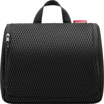 A black reisenthel toiletbag XL cosmetic bag with a textured diamond pattern.
