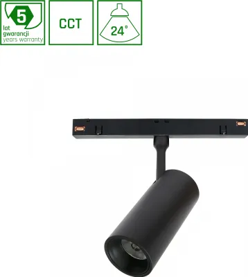 Produktbild von SPOT M LED Stromschienenstrahler 48V 10W 24° CCT Schwarz