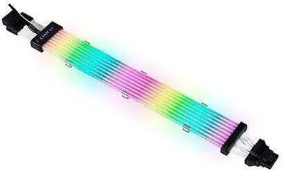 Produktbild von Lian-Li Strimer Plus V2 RGB-Verlngerungskabel, 16-polig  12VHPWR fr RTX 40. Serie, 108 LEDs