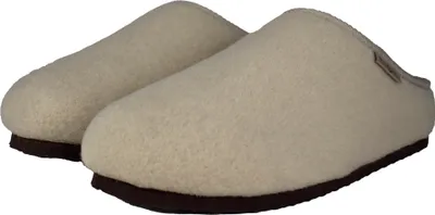 Produktbild von Lammfell Hausschuh Modell FEFI mit Filzoberfläche und PolyurethanSohle Beige 46