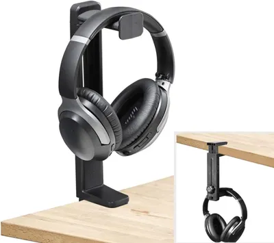 Produktbild von HS906 Kopfhörerhalter 2 in 1 für Schreibtisch, für Schreibtisch & Kopfhörer Aufbewahrung
