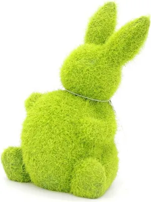 Zdjęcie produktu dla figurka flokowana królik z jajkiem  8,8 x 8,5 x 14,5 cm