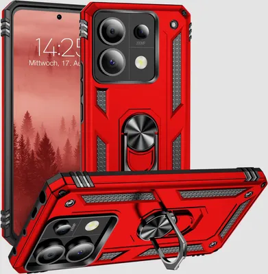 Produktbild von Armor Outdoor Handyhülle für Xiaomi Redmi Note 13 Pro 5G Handy Panzer Case Cover Schutzhülle Farbe: Rot