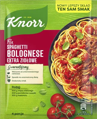 Zdjęcie produktu dla Knorr Fix Bolognese ziołowe 42g