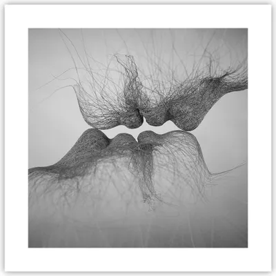 Produktbild von Poster - Poster ohne Rahmen - Kuss Liebe Paar - 40x40 cm - Wand Bild - Wanddeko - Wandbilder - Kunstposter - Wandposter - Bilder - Kunstdruck - Wanddekoration - Wandbild - P2XAC40x40-4967