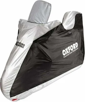 Obrázok produktu pre OXFORD Indoor / Outdoor Cover Aquatex Black/Silver - Scooter - s vrchným krytom a čelným sklom - S