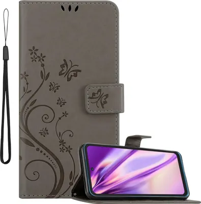 Obrázek produktu pro Cadorabo Pouzdro pro Nokia XR20 Ochranný kryt v šedé barvě Pouzdro na mobilní telefon Kryt Pouzdro Flowers Flower