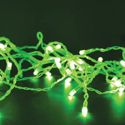Produktbild von ACA Beleuchtungskette mit 300 LEDs, 5 cm, grün, 220–240 V, + 8 Programme, IP44, 15 + 3 m transparentes Kabel, X08300522