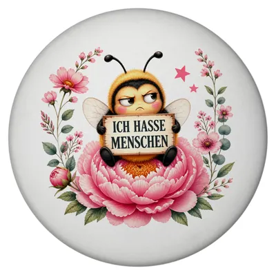 Produktbild von Magnet mit Flaschenöffner Biene Spruch - Sarkasmusfans Mit Spruch: Ich Hasse