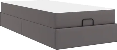 Zdjęcie produktu dla Rama łóżka z materacem Inny 2 pcs Szary PVC