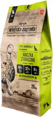 Imagen del producto de Wiejska Zagroda: alimento seco para perros, sabor pato con pera, variedad M, 20 kg