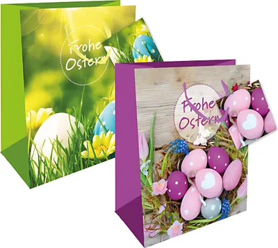 Produktbild von Trötsch Tasche "Frohe Ostern" klein 15 x 19 cm, 2 Motive