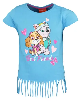 Produktbild von Paw Patrol Skye Everest Kinder T-Shirt Fransen – Hellblau / 122