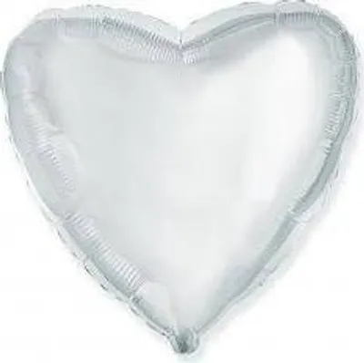 Zdjęcie produktu dla Balon foliowy Serce, Srebrne, 45cm, Flexmetal