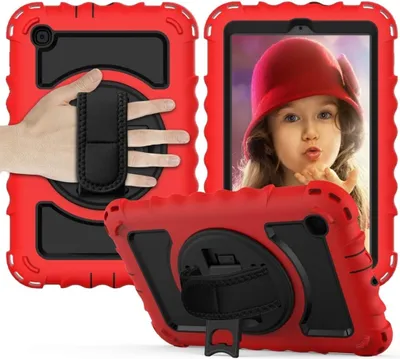 Immagine prodotto di Custodia per Samsung Galaxy Tab 10.4" con supporto e tracolla rossa