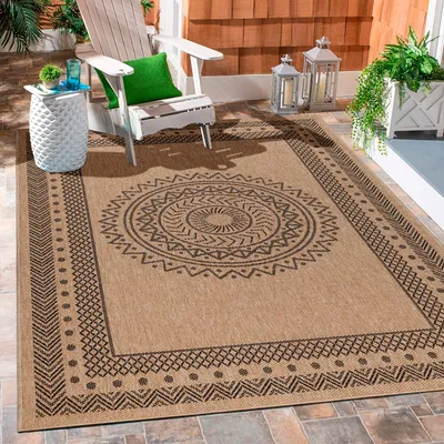 Obrázok produktu pre Carpetsale24 Vnit?ní a Venkovní Koberec Plochá Tkanina P?írodní Sisal Vzhled Vod?odolný Skandinávský Boho Styl, Velikost: 160x230 cm