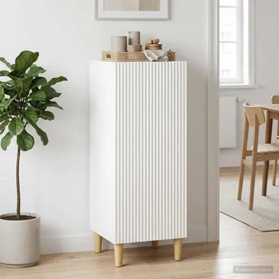 Image de Maison Exclusive - Buffet blanc brillant 33 x 34,5 x 90 cm en aggloméré