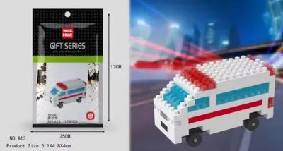 Obrázek produktu pro Stavební kostky sanitky LNO Micro-Bricks