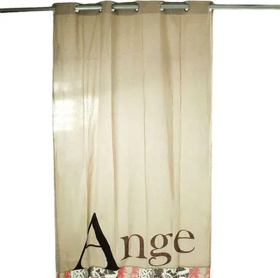Immagine prodotto di Tenda in lino e cotone rosso con motivi floreali 140x250