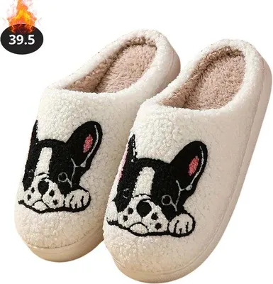 Productafbeelding van Nivard Warme Pantoffels - Sloffen - Slippers - Dames - Heren - Pluche - Maat 39.5 - Wit