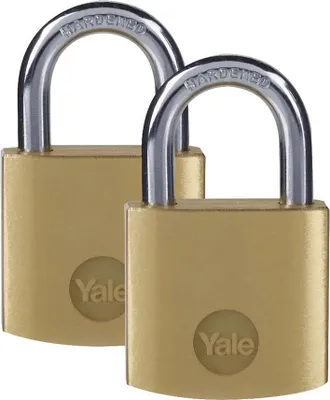 Immagine prodotto di Lucchetto Yale Y110B/40/122/2, Sicurezza Standard, 40 mm, set di 2 lucchetti con chiave uguale, 3 chiavi