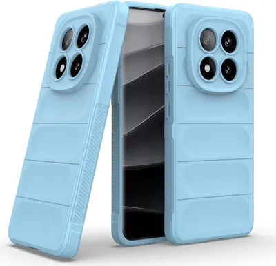 Produktbild von Handy Hülle für Xiaomi Redmi Note 14 Pro+ 5G Grip Case Cover Schutzhülle Softgrip Farbe: Hellblau