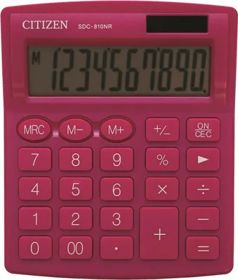 Produktbild von CITIZEN OFFICE TASCHENRECHNER SDC-810NRPKE, 10-stellig, 127x105mm, rosa