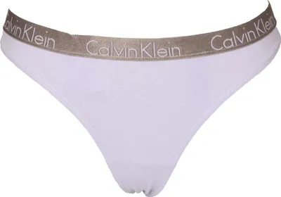 Zdjęcie produktu dla Damskie stringi CK CALVIN KLEIN, majtki z elastycznej bawełny z widoczną gumką i logo, numer artykułu XXQD3539E THONG, rozmiar M, 95% bawełna, 5% Elasthan