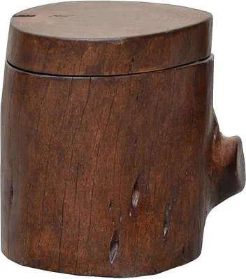 Produktbild von MiaMöbel Sitzhocker Timber 40x40x40 cm Modern Massivholz Metall Sheesham Braun