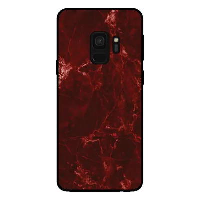 Produktbild von Smartphonica Telefon Fall für Samsung Galaxy S9 mit Marmor Druck - TPU zurück Abdeckung Fall Marmor Design - Rot