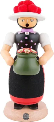 Zdjęcie produktu dla Figurka palacza, duża dziewczynka ze Schwarzwaldu, 14x25cm